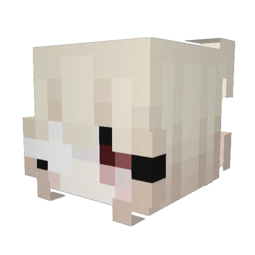 JIGGLEGIGGLEAMY Minecraft avatar head, 3D render
