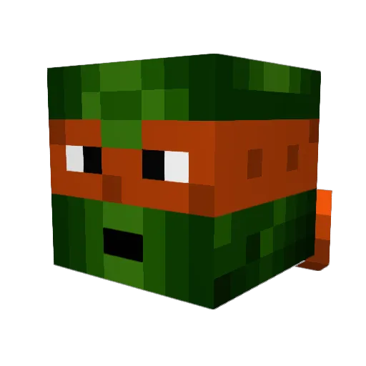 JIGGLwiggle Minecraft avatar head, 3D render