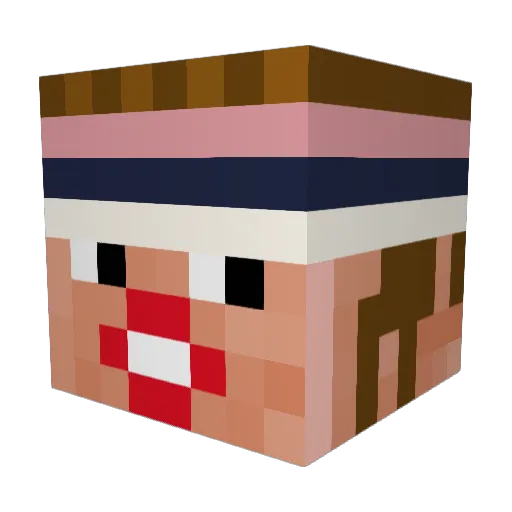 JIGGOX Minecraft avatar head, 3D render
