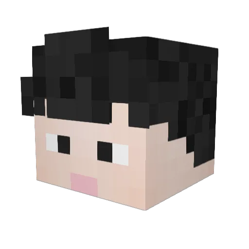 JIKOKK Minecraft avatar head, 3D render