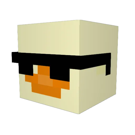JIKSUNG Minecraft avatar head, 3D render
