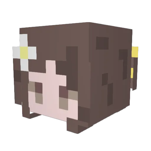 JILINGYI Minecraft avatar head, 3D render