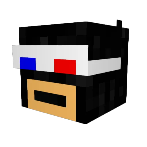 JILopka Minecraft avatar head, 3D render