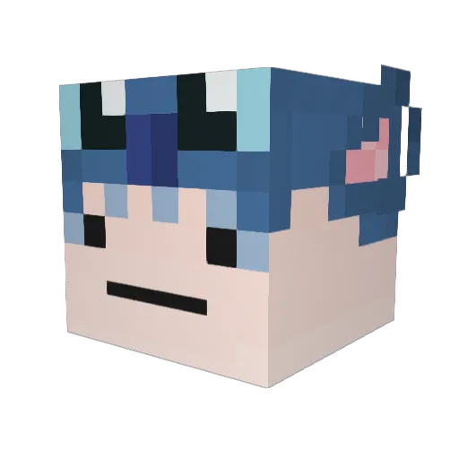 JIMEF5 Minecraft avatar head, 3D render