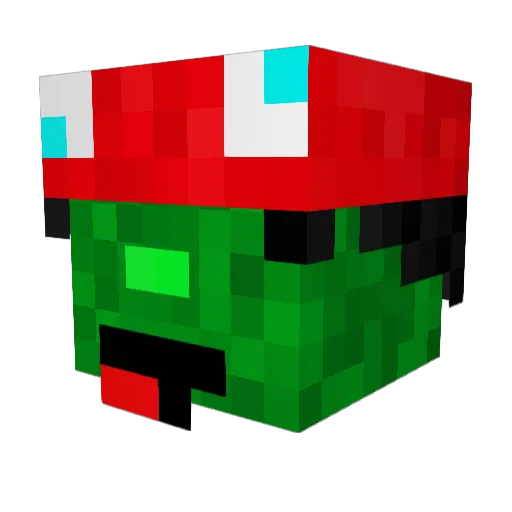 JIMHUY Minecraft avatar head, 3D render