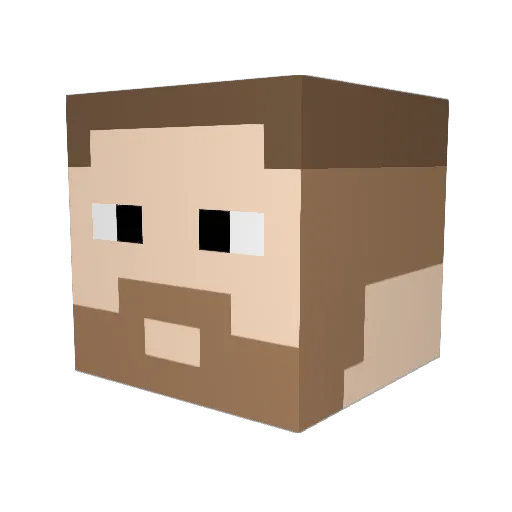 JIMMYTH3B3ST Minecraft avatar head, 3D render