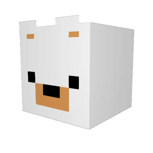 JIMOCA Minecraft avatar head, 3D render