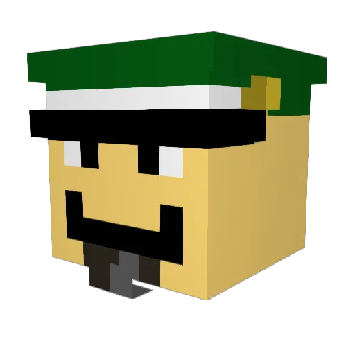 JIMcoolio Minecraft avatar head, 3D render