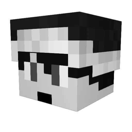 JIN6366 Minecraft avatar head, 3D render