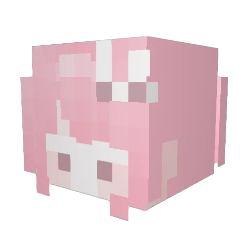JINApop Minecraft avatar head, 3D render