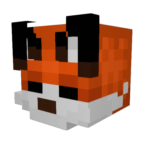 JIND0D0G Minecraft avatar head, 3D render