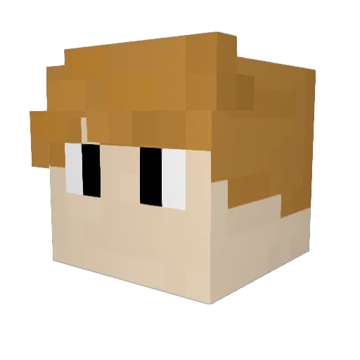 JINI7022 Minecraft avatar head, 3D render