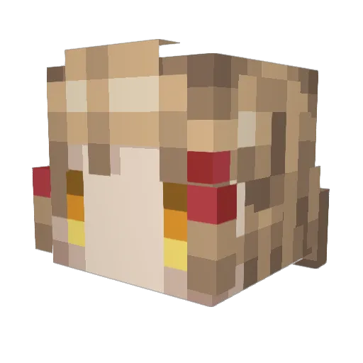 JINK_101 Minecraft avatar head, 3D render