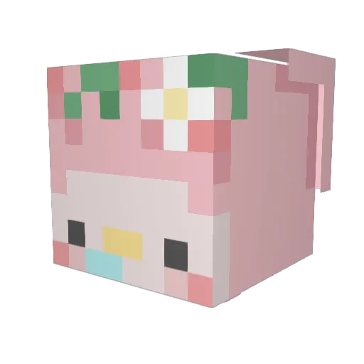 JINSIM_ Minecraft avatar head, 3D render