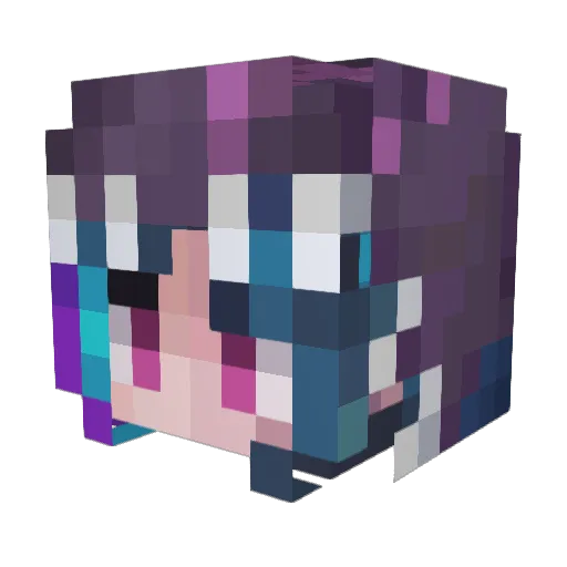 JINX8659 Minecraft avatar head, 3D render