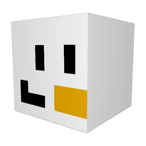 JIOLU Minecraft avatar head, 3D render