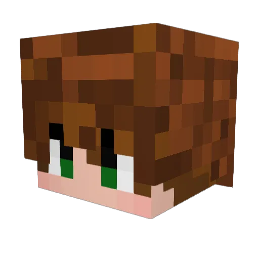 JIRAXYT Minecraft avatar head, 3D render