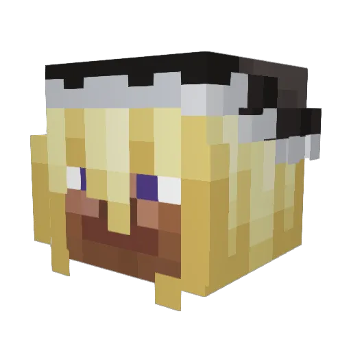 JIRO102 Minecraft avatar head, 3D render