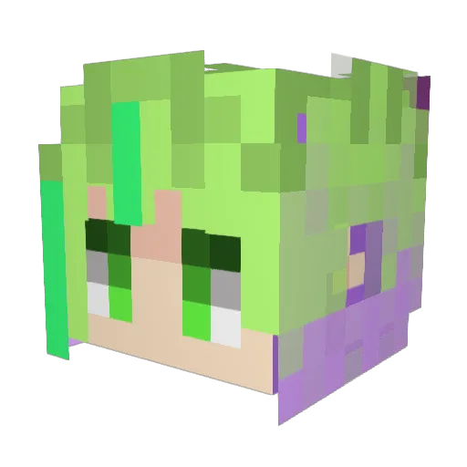 JIRO_315 Minecraft avatar head, 3D render