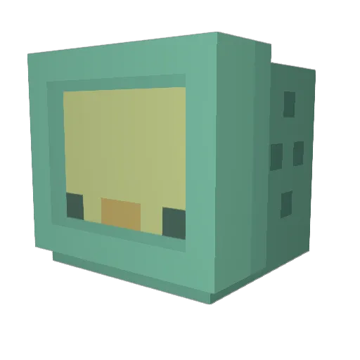 JIUN_1125 Minecraft avatar head, 3D render