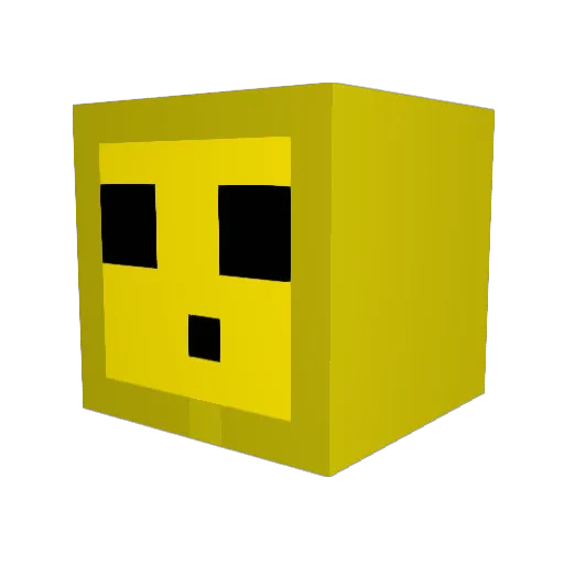 JIV200 Minecraft avatar head, 3D render