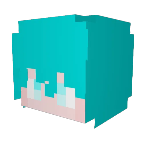 JIYUN_1128 Minecraft avatar head, 3D render