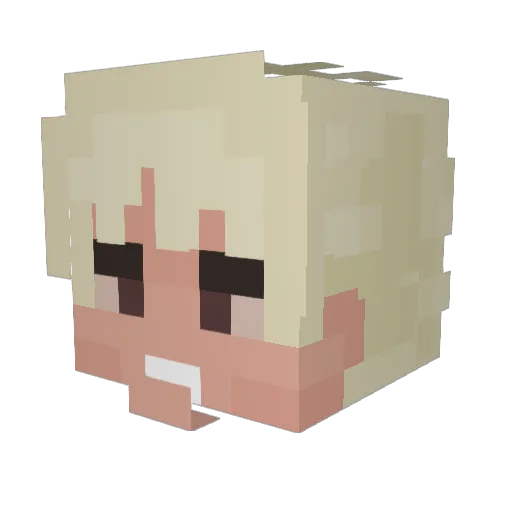 JIaMa Minecraft avatar head, 3D render
