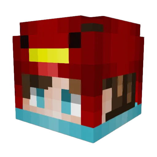 JIiSeNoK Minecraft avatar head, 3D render