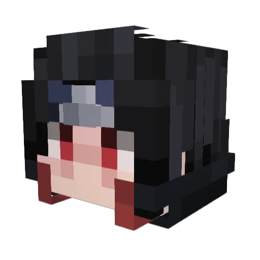 JJ187_ Minecraft avatar head, 3D render