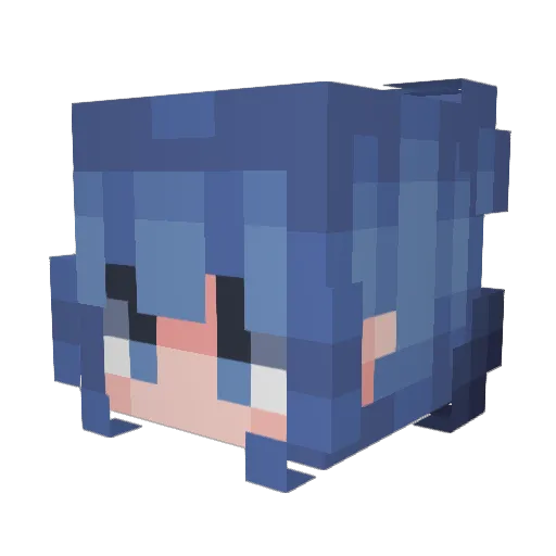 JJ20169 Minecraft avatar head, 3D render