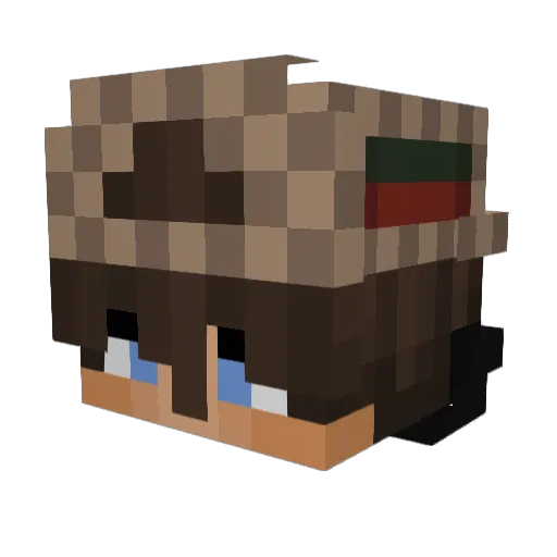 JJ394 Minecraft avatar head, 3D render