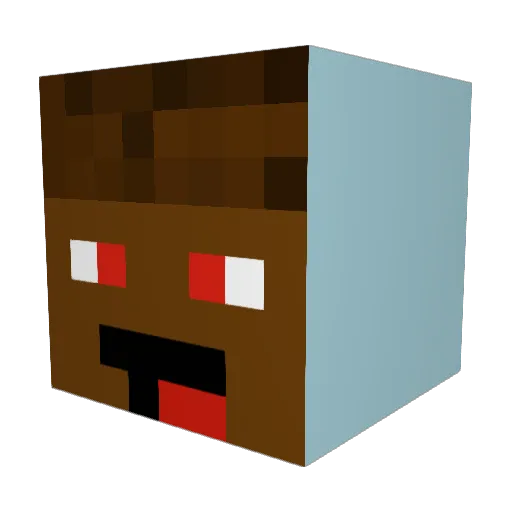 JJ7880 Minecraft avatar head, 3D render