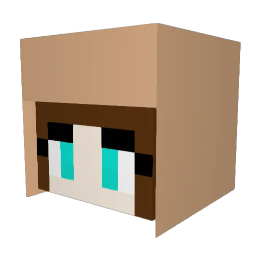 JJ87008 Minecraft avatar head, 3D render