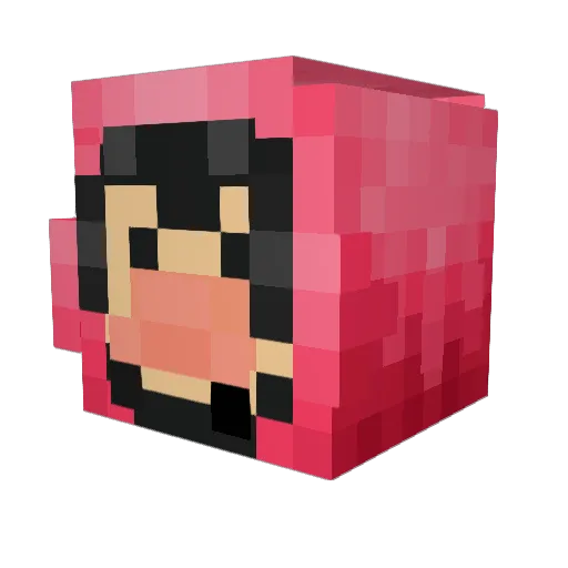 JJACKPOD Minecraft avatar head, 3D render