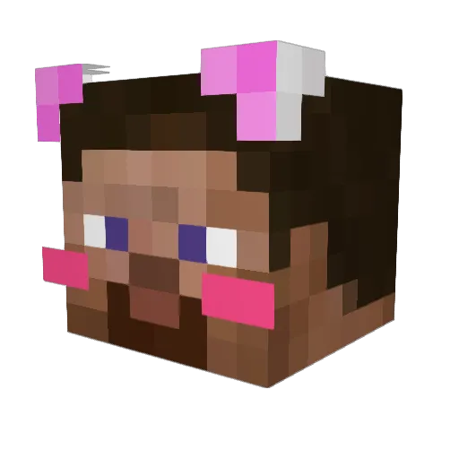 JJAMSS Minecraft avatar head, 3D render