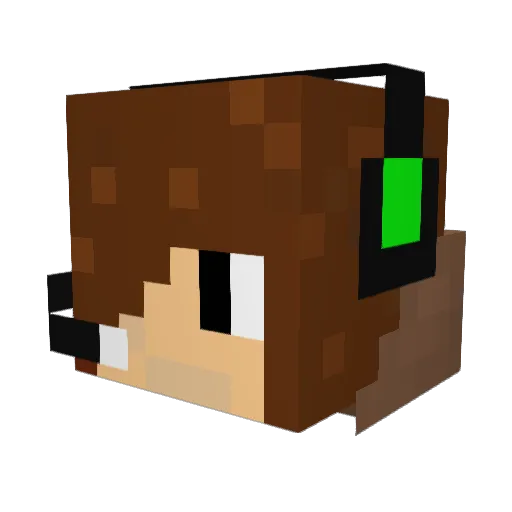 JJB100 Minecraft avatar head, 3D render