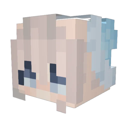 JJBird77 Minecraft avatar head, 3D render
