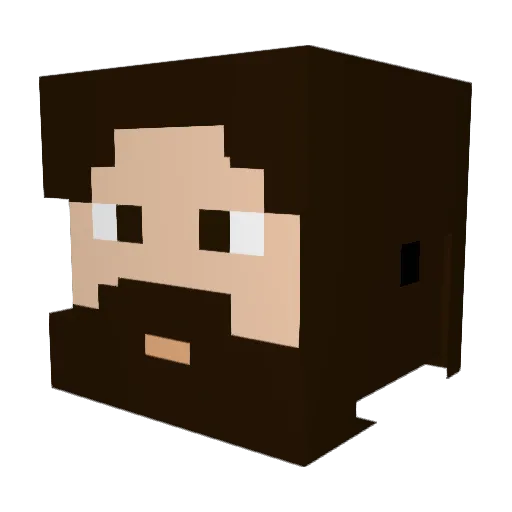 JJBohm Minecraft avatar head, 3D render