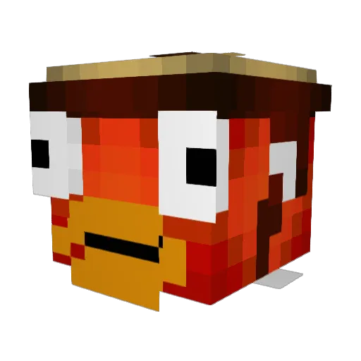 JJCHIPS0001 Minecraft avatar head, 3D render