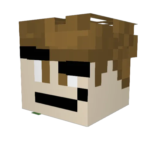 JJC_2XD Minecraft avatar head, 3D render