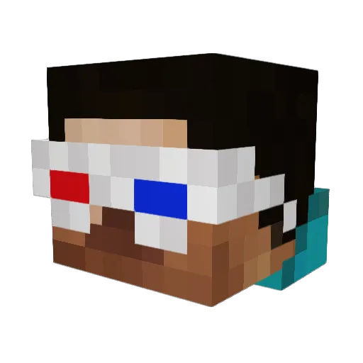 JJFlash12 Minecraft avatar head, 3D render