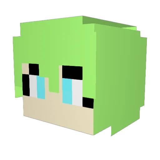 JJH0723 Minecraft avatar head, 3D render