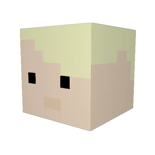 JJHB Minecraft avatar head, 3D render