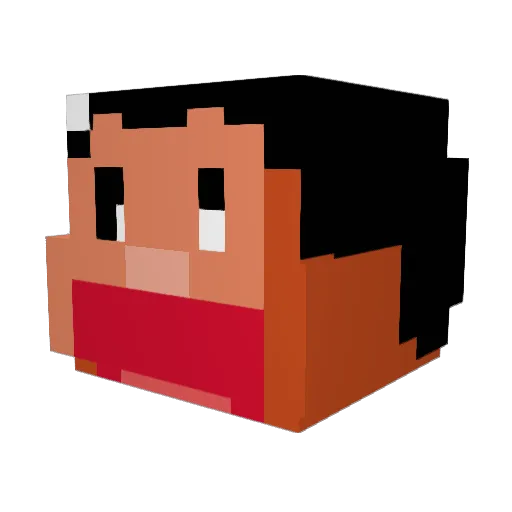 JJIN00 Minecraft avatar head, 3D render
