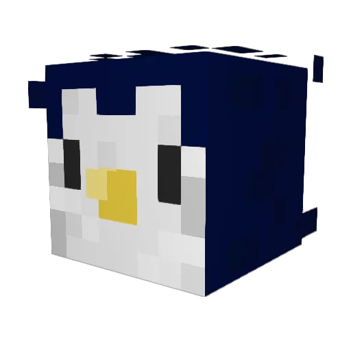 JJLUFC Minecraft avatar head, 3D render