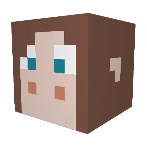 JJM02 Minecraft avatar head, 3D render