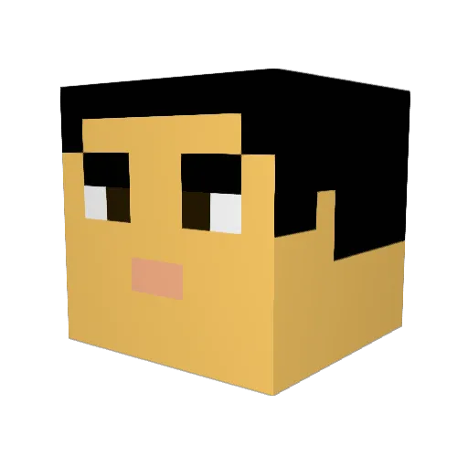JJM119 Minecraft avatar head, 3D render