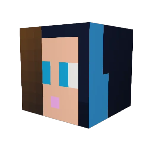 JJM76 Minecraft avatar head, 3D render