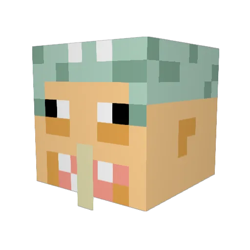 JJOMINU Minecraft avatar head, 3D render