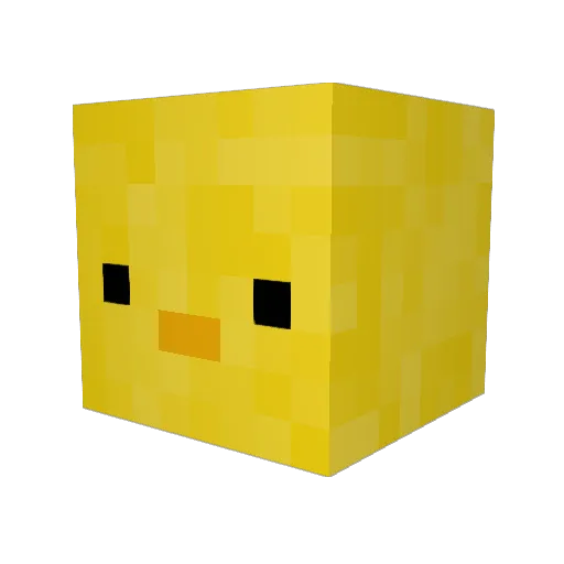 JJQuack07 Minecraft avatar head, 3D render